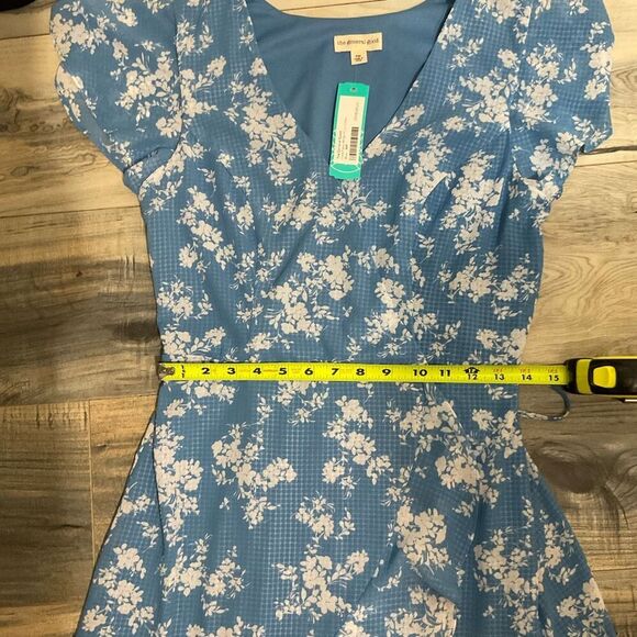 The General Good Irina faux Wrap, high low dress blue size MP ￼ - Picture 6 of 10